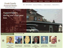 Tablet Screenshot of frankfamilyfuneralhome.com